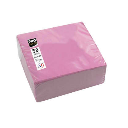 Artikelbild für PROnappe Servietten rosa 2-lagig 20,0 x 20,0 cm, 50 St., Artikelnummer 361578