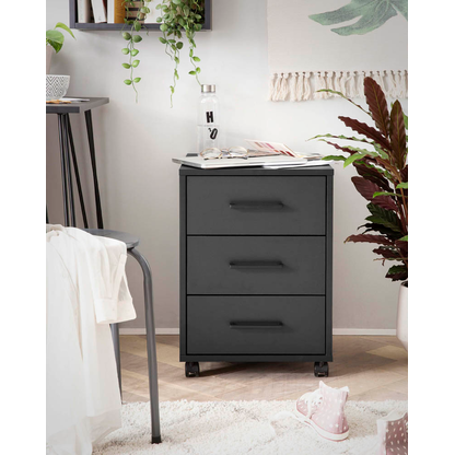 Artikelbild 4 für MÖBELPARTNER Ruby Rollcontainer schwarz 3 Auszüge 40,1 x 50,0 x 57,0 cm, Artikelnummer 323828