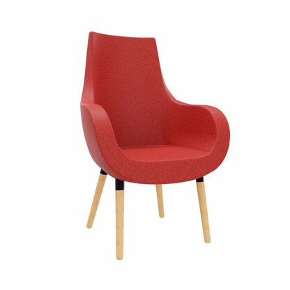 Artikelbild für fm Besuchersessel Pirum rot buche Stoff 71,0 x 74,0 x 102,5 cm, 1 St., Artikelnummer 448146