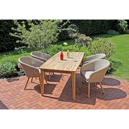 Artikelbild 2 für Garden Pleasure Gartentisch Visalia braun rechteckig 180,0 x 90,0 x 75,0 cm, Artikelnummer 334033