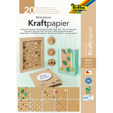 Artikelbild 1 für folia Motivblock Kraftpapier 1 farbsortiert 120/230 g/qm 20 Blatt, Artikelnummer 192151