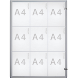 Artikelbild 1 für MAUL Schaukasten Extraslim grau 9x DIN A4 71,1 x 2,7 x 96,3 cm, 1 St., Artikelnummer 515130