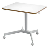 Artikelbild 1 für LEITZ Ergo höhenverstellbarer Schreibtisch weiß rechteckig, 4-Fuß-Gestell weiß 80,0 x 60,0 cm, Artikelnummer 401509