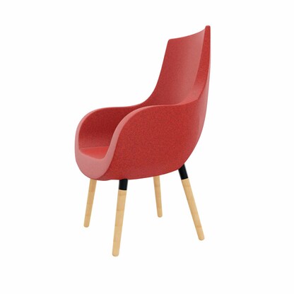 Artikelbild 2 für fm Besuchersessel Pirum rot buche Stoff 71,0 x 74,0 x 102,5 cm, 1 St., Artikelnummer 448146