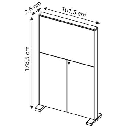 Artikelbild 2 für Quadrifoglio Trennwand Box Screen, weiß 101,5 x 178,5 cm, 1 St., Artikelnummer 672788