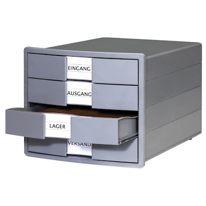 Artikelbild 2 für HAN Schubladenbox KARMA grau 10128-18D, DIN A4 mit 4 Schubladen, 1 St., Artikelnummer 661732