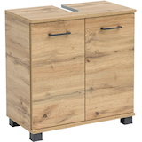 Artikelbild 1 für MÖBELPARTNER Waschbeckenunterschrank Nora 144919 eiche landhaus 59,8 x 32,6 x 63,4 cm, Artikelnummer 673172