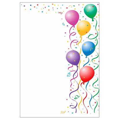 Artikelbild für LUMA Motivpapier bunte Luftballon Motiv DIN A4 100 g/qm 50 Blatt, Artikelnummer 798441