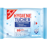 Artikelbild 1 für GUT&GÜNSTIG Desinfektionstücher 1-lagig weiß, 15 Tücher, Artikelnummer 988257