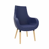 Artikelbild 1 für fm Besuchersessel Pirum dunkelblau buche Stoff 71,0 x 74,0 x 102,5 cm, 1 St., Artikelnummer 448128