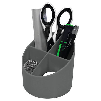 Artikelbild für helit Stiftehalter the green cross grau Kunststoff 4 Fächer 11,0 x 11,0 x 10,5 cm, Artikelnummer 823833