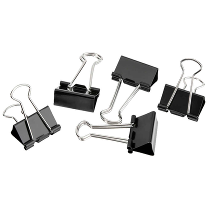 Artikelbild für Gowi Foldbackklammern schwarz 2,5 cm, 12 St., Artikelnummer 721539