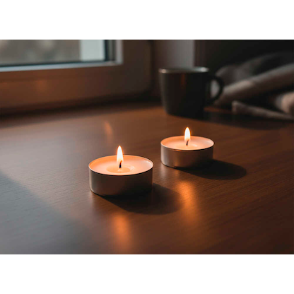 Artikelbild 3 für STARPAK Teelichter weiß, 24 St., Artikelnummer 840581