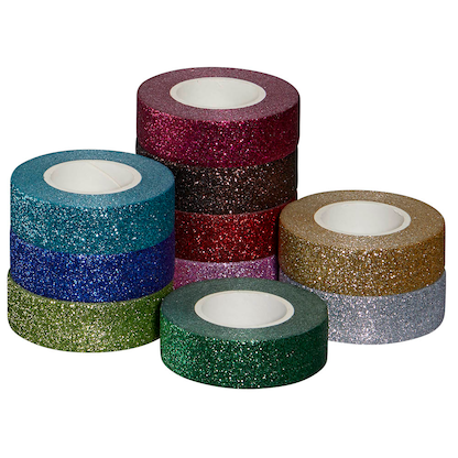 Artikelbild 4 für folia Glitter Tape Deko-Klebeband glänzend 15,0 mm x 5,0 m 10 Rollen, Artikelnummer 820542