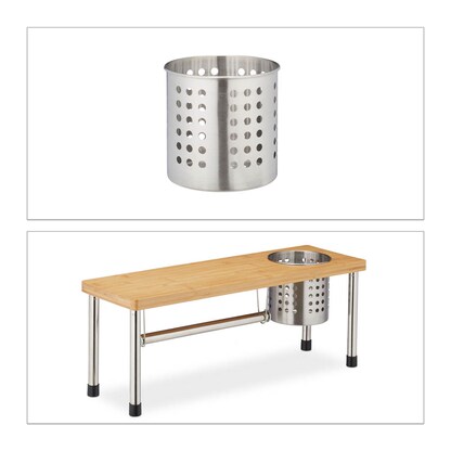 Artikelbild 5 für relaxdays Küchen-Organizer braun, silber 55,0 x 18,0 x 21,0 cm, 1 St., Artikelnummer 472153
