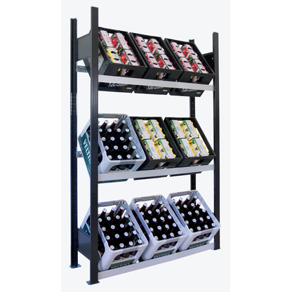 Artikelbild für SCHULTE Getränkekistenregal 37006-S schwarz, silber 100,0 x 30,0 x 180,0 cm, Artikelnummer 855837