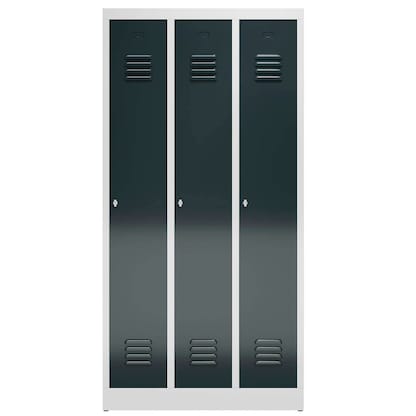 Artikelbild 2 für ClassiX Spind anthrazit, lichtgrau X-510138, 3 Schließfächer 87,0 x 50,0 x 180,0 cm, Artikelnummer 186757