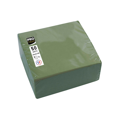 Artikelbild für PROnappe Servietten olivgrün 2-lagig 20,0 x 20,0 cm, 50 St., Artikelnummer 361616