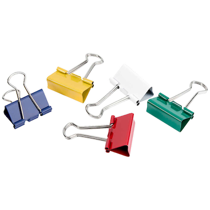 Artikelbild für Gowi Foldbackklammern farbsortiert 3,2 cm, 12 St., Artikelnummer 721518