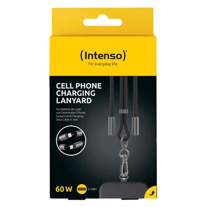 Artikelbild 17 für Intenso Charging Lanyard Handykette Ladekabel schwarz, Kabellänge: 1,65 m, 60 Watt, Artikelnummer 781557