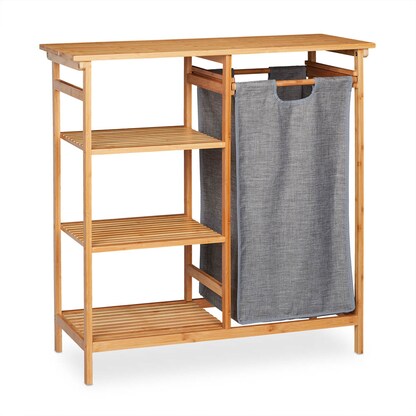 Artikelbild für relaxdays Wäschesortierer hellbraun, grau, 1 St., Artikelnummer 520433