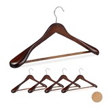 Artikelbild 1 für relaxdays Kleiderbügel braun, 5 St., Artikelnummer 521676