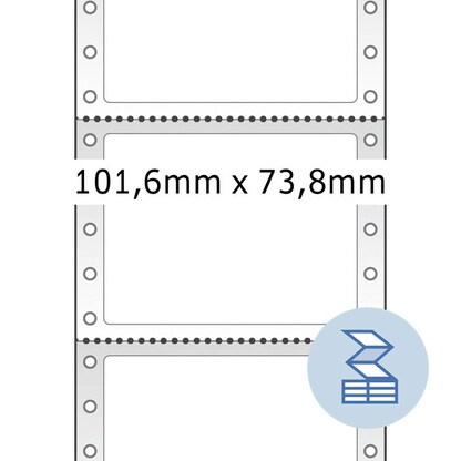 Artikelbild 2 für 2.000 HERMA Computer-Endlosetiketten 8203 weiß 101,6 x 73,8 mm, Artikelnummer 515318