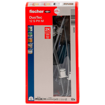 Artikelbild 6 für fischer DuoTec 12 S PH M 2K 542591 Dübel mit Schrauben Ø 12 mm x 46 mm, 10 St., Artikelnummer 480127