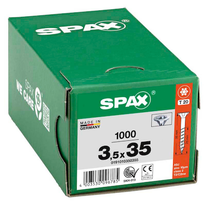 Artikelbild 2 für SPAX® Universalschrauben T20 Senkkopf WIROX 0191010350355 3,5 mm x 35 mm, 1.000 St., Artikelnummer 395117