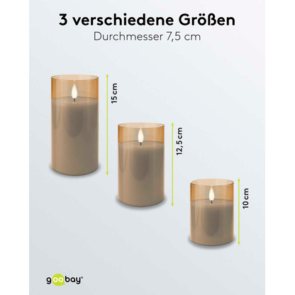 Artikelbild 4 für goobay LED-Kerzen gold, 3 St., Artikelnummer 725509