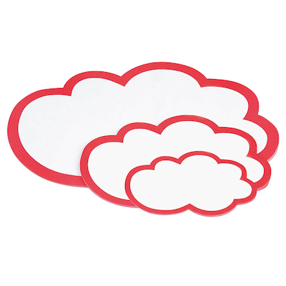 Artikelbild für magnetoplan Moderationskarten weiß/rot 61,0 x 37,0 cm, 20 Blatt, Artikelnummer 619895