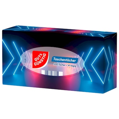 Artikelbild 2 für GUT&GÜNSTIG Taschentücherbox 4-lagig weiß, 100 Tücher, Artikelnummer 990940