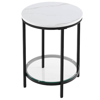 Artikelbild 2 für VASAGLE Beistelltisch rund Spanplatte weiß 45,0 x 45,0 x 55,0 cm, 1 St., Artikelnummer 290538