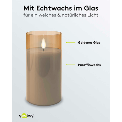 Artikelbild 5 für goobay LED-Kerzen gold, 3 St., Artikelnummer 725509