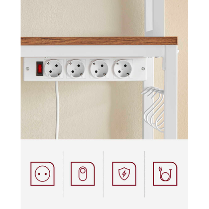 Artikelbild 6 für VASAGLE Küchenregal weiß, walnussbraun 80,0 x 40,0 x 170,0 cm, 1 St., Artikelnummer 759849