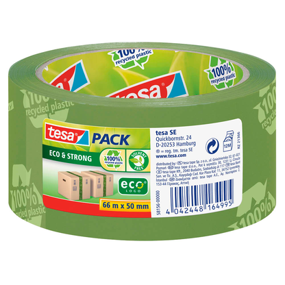 Artikelbild 5 für tesa Packband tesapack® Strong Recycled 100% recycled plastic grün 50,0 mm x 66,0 m 1 Rolle, Artikelnummer 722447
