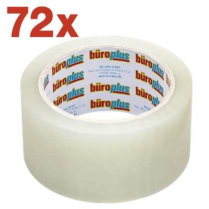 Artikelbild für büroplus Packband transparent 50,0 mm x 66,0 m 72 Rollen, Artikelnummer 364943
