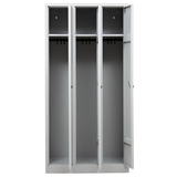 Artikelbild 1 für Gürkan Spind lichtgrau 105299, 3 Schließfächer 90,0 x 50,0 x 180,0 cm, Artikelnummer 559738