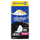 Artikelbild 1 für always Binden Maxi Night mit Flügeln für mittlere bis starke Nächte, 22 St., Artikelnummer 774689