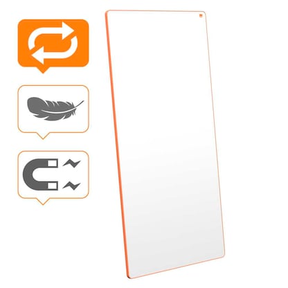 Artikelbild 5 für nobo mobiles Whiteboard Move & Meet 90,0 x 180,0 cm orange, weiß lackierter Stahl, Artikelnummer 784387