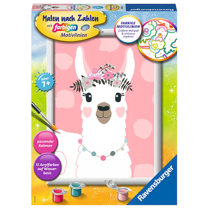 Artikelbild für Ravensburger Malen-nach-Zahlen No Drama Lama mehrfarbig, Artikelnummer 478283