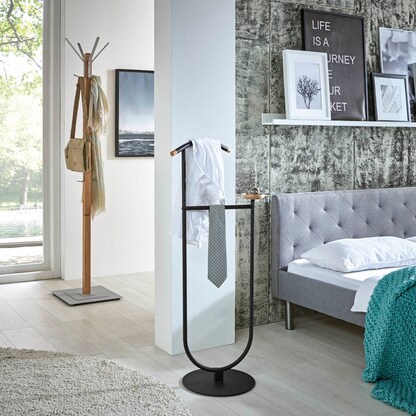 Artikelbild 3 für HAKU Möbel Herrendiener 21554 schwarz Metall 47,0 x 115,0 cm, Artikelnummer 551842