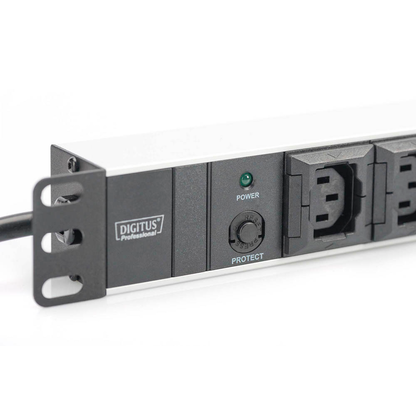 Artikelbild 4 für DIGITUS DN-95404 10-fach Steckdosenleiste für Serverschrank 2,0 m schwarz, Artikelnummer 381198