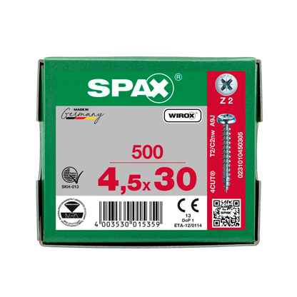Artikelbild 12 für SPAX® Universalschrauben Z2 Halbrundkopf WIROX 0231010450305 4,5 mm x 30 mm, 500 St., Artikelnummer 394746