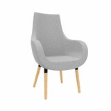 Artikelbild 1 für fm Besuchersessel Pirum hellgrau buche Stoff 71,0 x 74,0 x 102,5 cm, 1 St., Artikelnummer 448096
