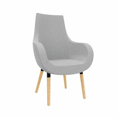 Artikelbild für fm Besuchersessel Pirum hellgrau buche Stoff 71,0 x 74,0 x 102,5 cm, 1 St., Artikelnummer 448096