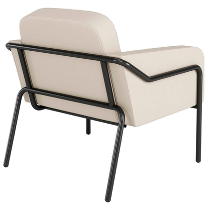 Artikelbild 3 für medso powered by PAPERFLOW Sessel MEDSO L Rund creme schwarz Kunstleder 75,0 x 74,3 x 73,6 cm, 1 St., Artikelnummer 522567