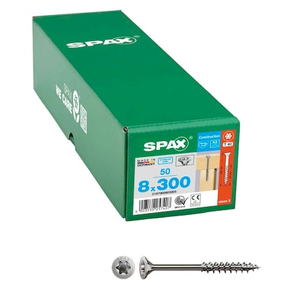 Artikelbild für SPAX® Universalschrauben T40 Senkkopf Edelstahl A2 0197000803005 8 mm x 300 mm, 50 St., Artikelnummer 398309