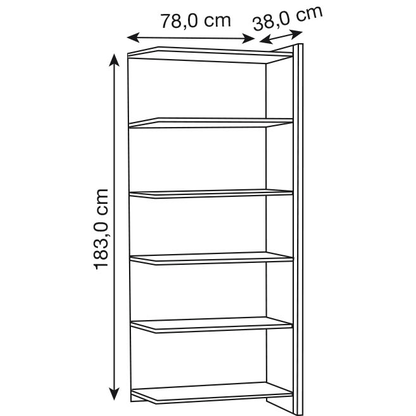 Artikelbild 2 für Kerkmann Aktenregal Yukon weiß 78,0 x 38,0 x 183,0 cm, 1 St., Artikelnummer 344804