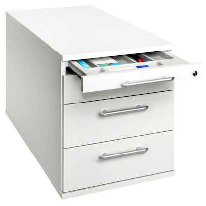 Artikelbild 4 für HAMMERBACHER Solid TC30 Rollcontainer weiß 4 Auszüge 42,8 x 80,0 x 51,2 cm, Artikelnummer 350862